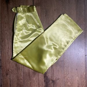 COPY - Vintage super high waist bright chartreuse slacks